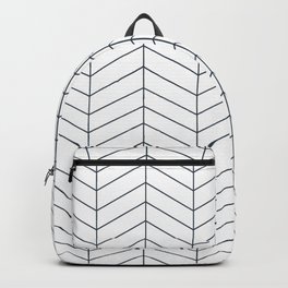 Herringbone - Naval Blue + White Backpack