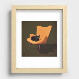 Cats on Chairs Collection ⋕3 Recessed Framed Print