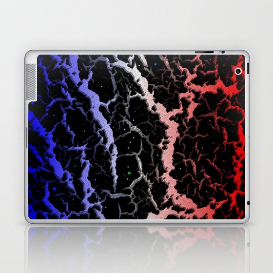 Cracked Space Lava - Blue/White/Red Laptop & iPad Skin