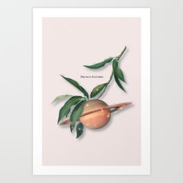 Saturn Fruit Art Print