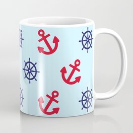 anchor and ship wheel pattern Mug