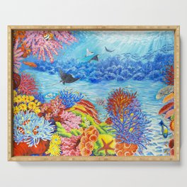 Coral Reef Life Serving Tray