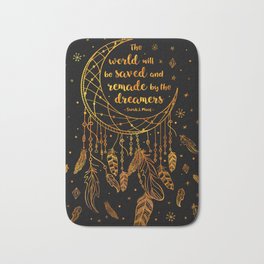 Saved and Remade - gold Bath Mat | Stars, Sarahjmaas, Fantasy, Golden, Graphicdesign, Moon, Dreamcatcher, Glamour, Goodnight, Silhouette 