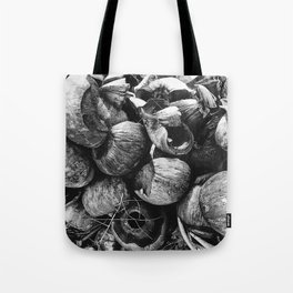 Coconut Shell Black and White Tote Bag