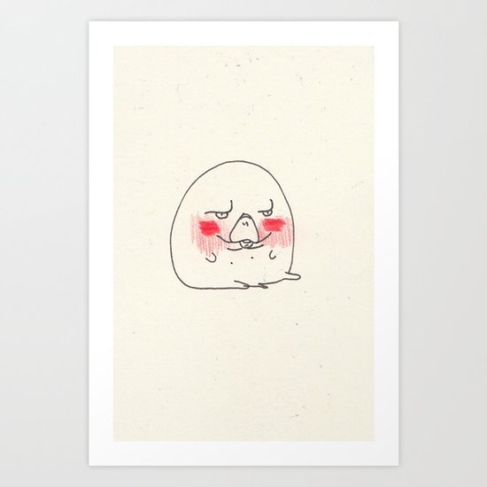 Disapproval Manatee Art Print