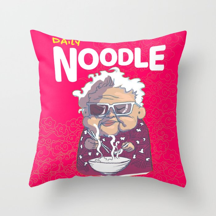 I love Noodle Throw Pillow