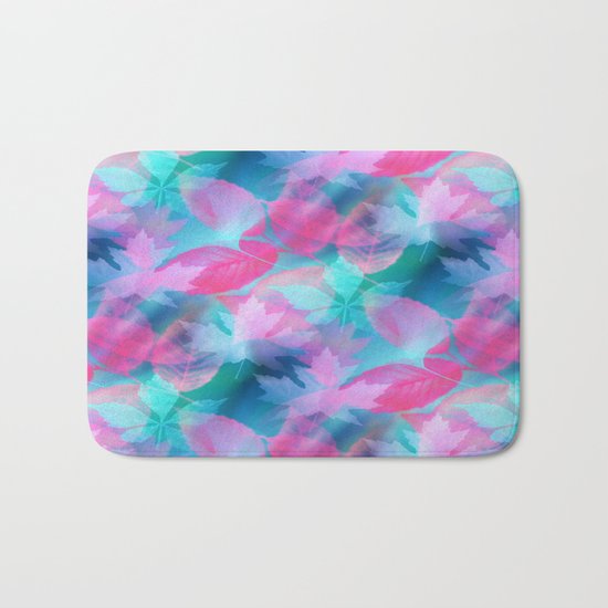 Dreamy Leaves On The Water Bath Mat