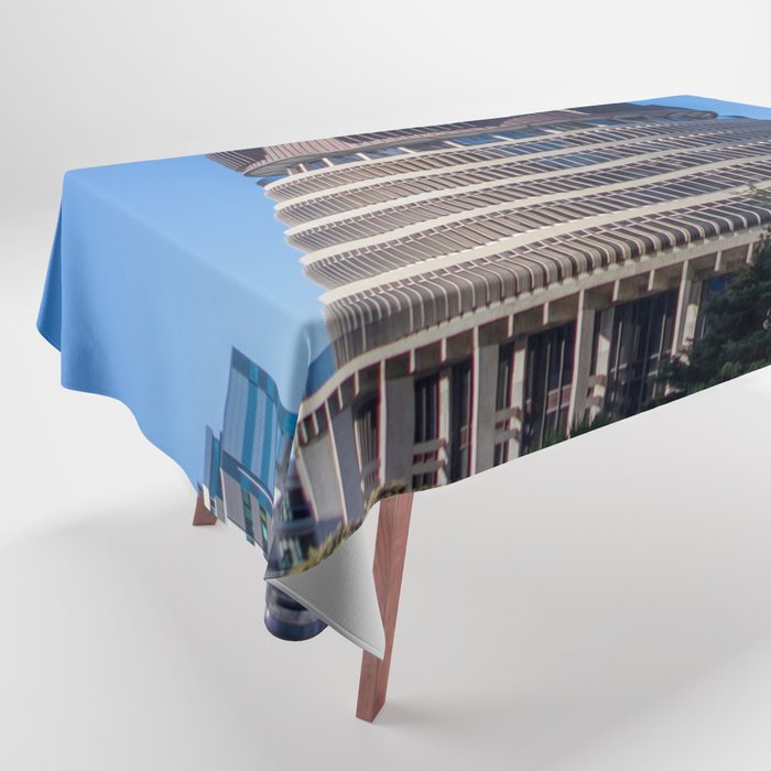 New Zealand Photography - Federal Government Office In Wellington Tablecloth
