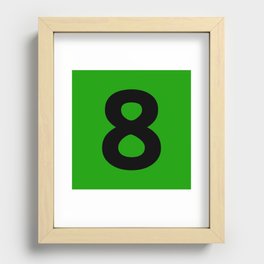 Number 8 (Black & Green) Recessed Framed Print