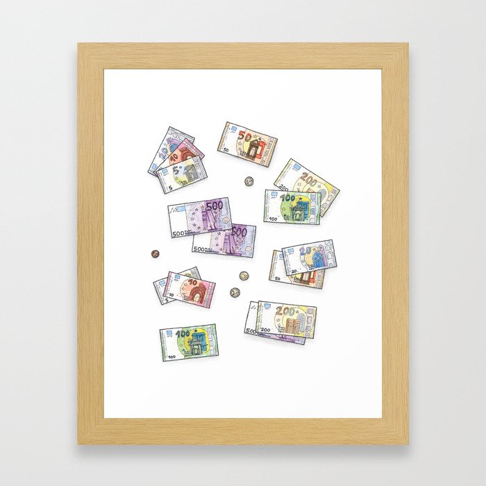 Euro Notes Framed Art Print