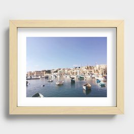 Anchored Boats Recessed Framed Print