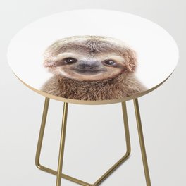 Baby Sloth, Baby Animals Art Print By Synplus Side Table