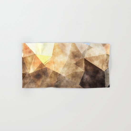 On the fields- Abstract watercolor triangle pattern Hand & Bath Towel