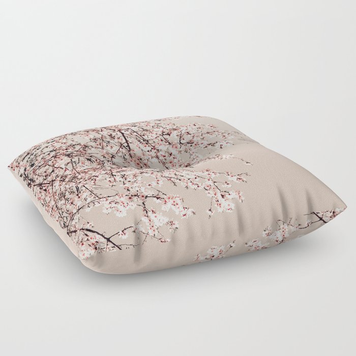 Flower photography - Spring Blossom Tree - Pretty Pink Floral Floor Pillow