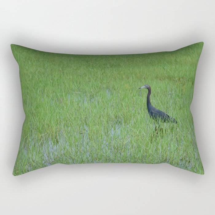 Bird in a Field Rectangular Pillow