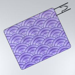 Bold Lavender Art Deco Arch Pattern Picnic Blanket