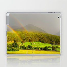 Rainbow in the mountains Laptop Skin