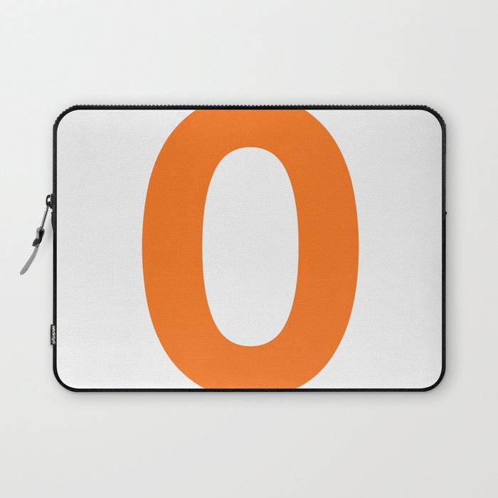 Number 0 (Orange & White) Laptop Sleeve