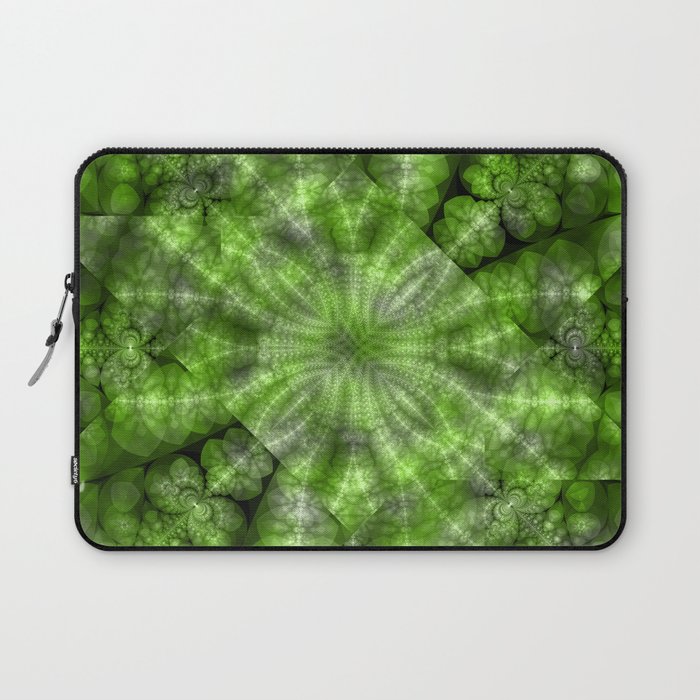 Fractal Imagination I - Emerald Laptop Sleeve