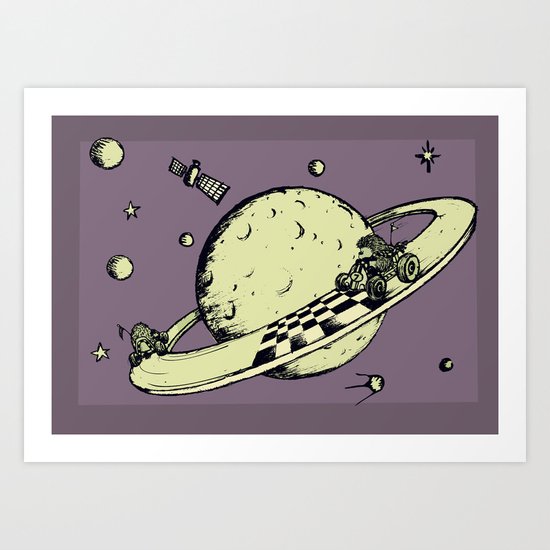 Space race v2 Art Print