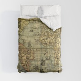 Vintage Old World Map Comforter