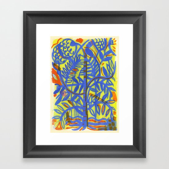 neon botanical Framed Art Print