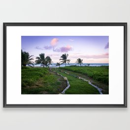 Tropical Bathsheba Sunset Near Cattlewash, Barbados Framed Art Print