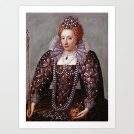 Queen Elizabeth I with pearls Art Print