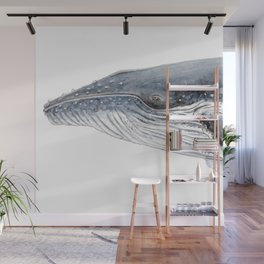 Humpback whale portrait Wall Mural