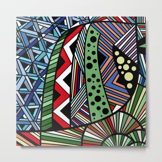 IT'S RAINING COLORS! (abstract tribal) Metal Print