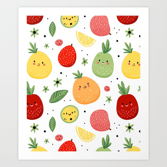 Fruits are funny Art Print