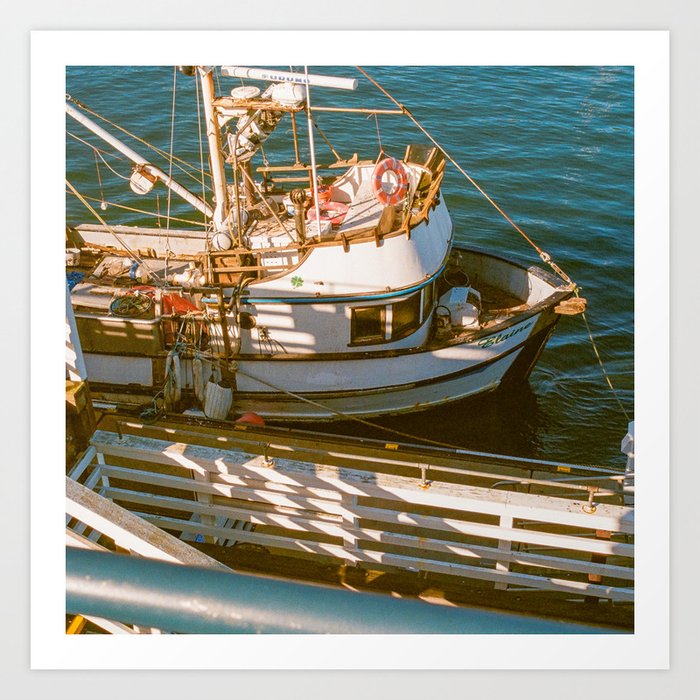 Monterey Bay California | Boat | 35mm Film Photography Art Print