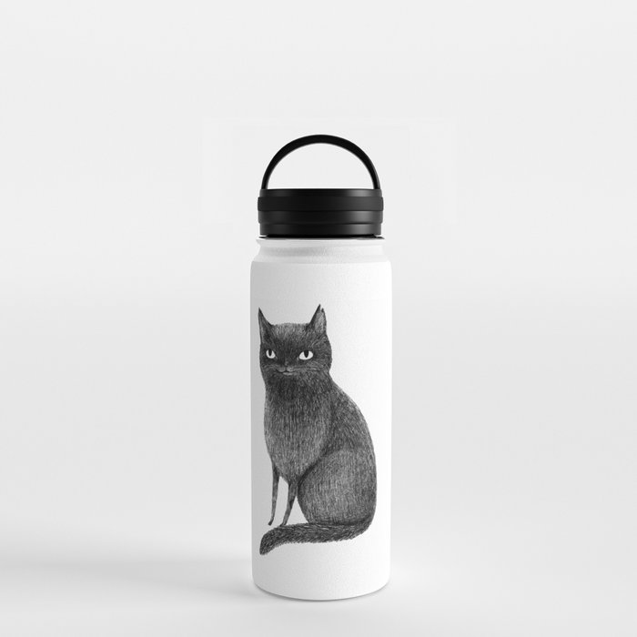 Black Cat Water Bottle