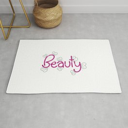 Beauty - Digitally Handwritten Creative Graphics GC-094 Rug