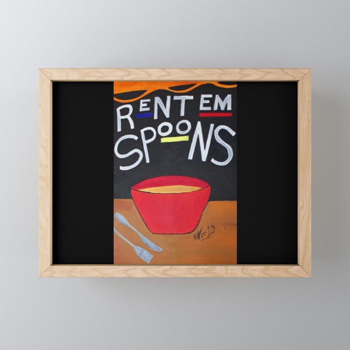Rent Em Spoons Framed Mini Art Print