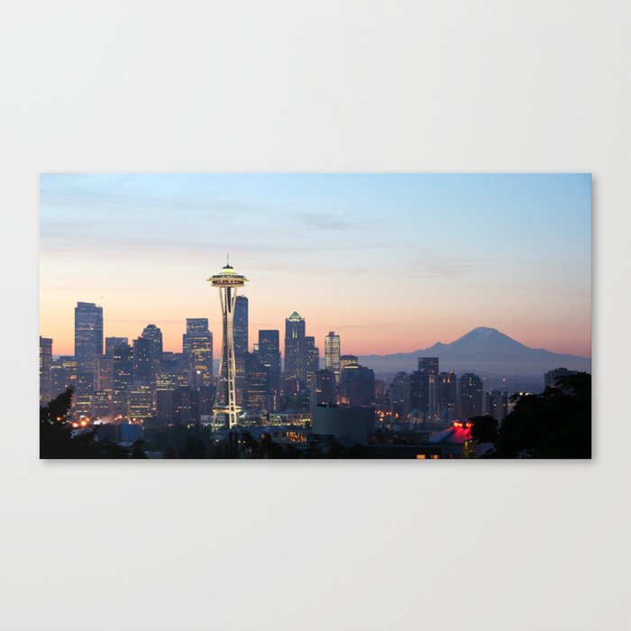 Space Needle Skyline Seattle Canvas Print