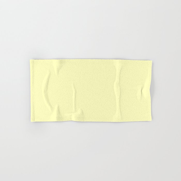 Pale Yellow Parchment Solid Color Hand Bath Towel by PodArtist