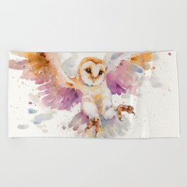 Twilight Owl Beach Towel