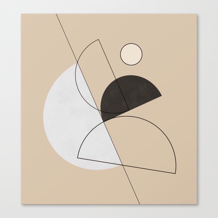 Abstraction_BAUHAUS_GEOMETRIC_SHAPE_LINE_SUN_POP_ART_0605A Canvas Print