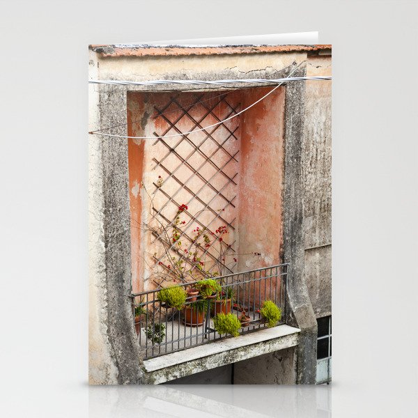 Balcony in Peachy-Pink Stationery Cards