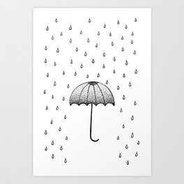 In The Rain Art Print