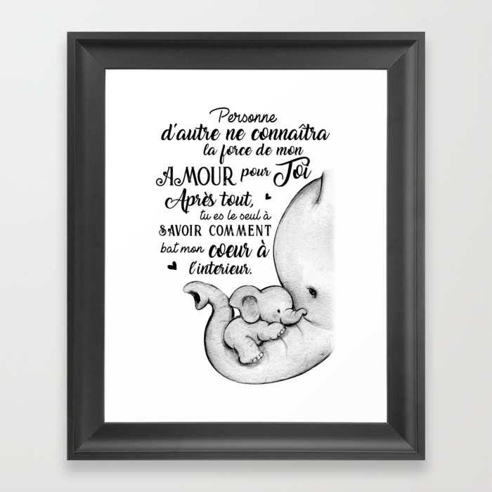 Elephant Personne Dautre Ne Connaitra La Force De Mon Amour Pour Joi Apres Tout Tu Es Le Seul Savoir Framed Art Print By Hasagi19 Society6