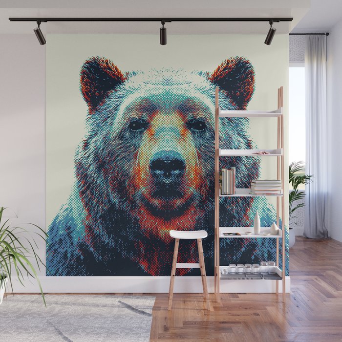 Bear - Colorful Animals Wall Mural