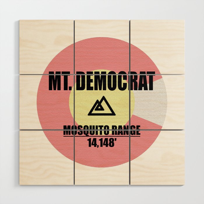 Mt. Democrat Colorado Wood Wall Art