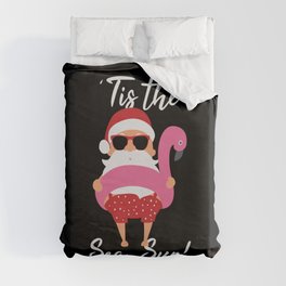 Tis The Sea Sun Funny Christmas In July Duvet Cover