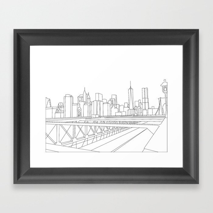 New York City Skyline Framed Art Print