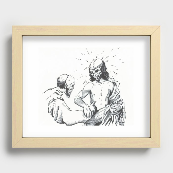 Jesus and Doubting Thomas Recessed Framed Print