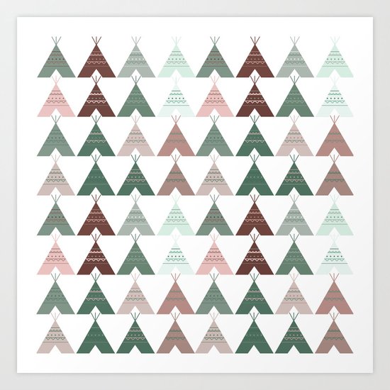 Teepee Pattern Art Print
