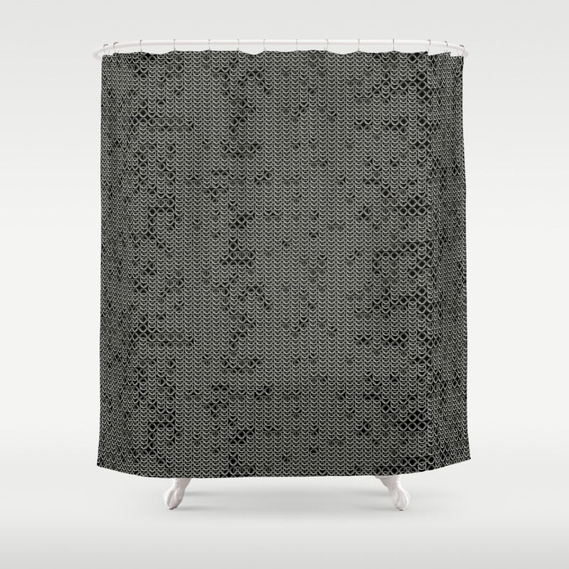 Chain Mail Texture Shower Curtain By Textures Society6