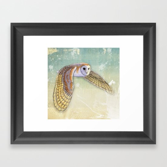 Barn Owl Labyrinth Framed Art Print